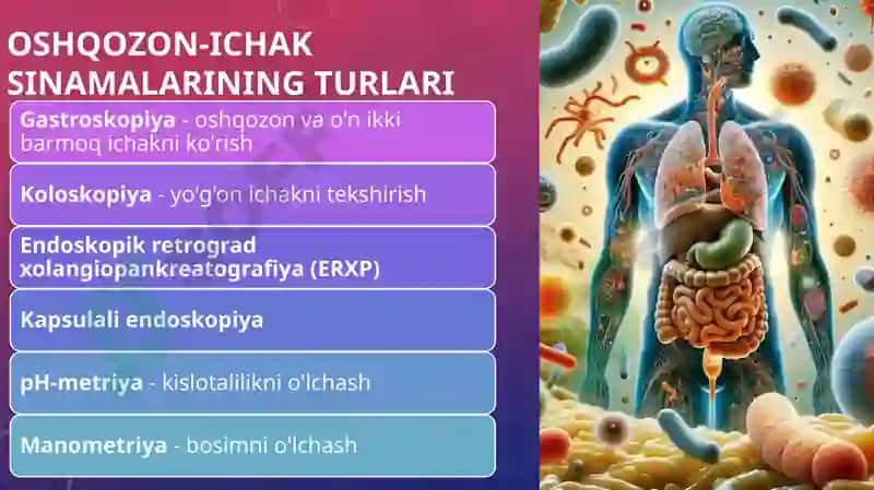 Oshqozon-ichak sinamalari va ularning klinikada qo'llanilishi 5