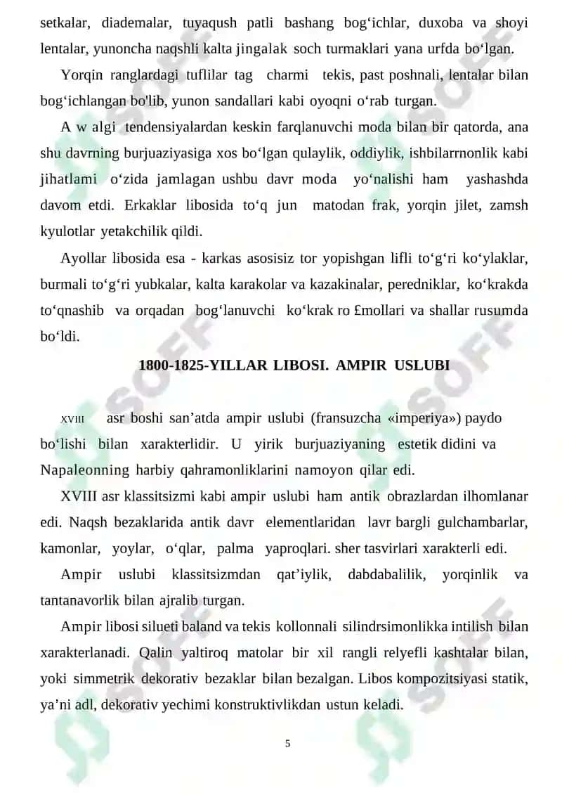 O’zbek milliy bosh kiyimlari KURS ISHI 5