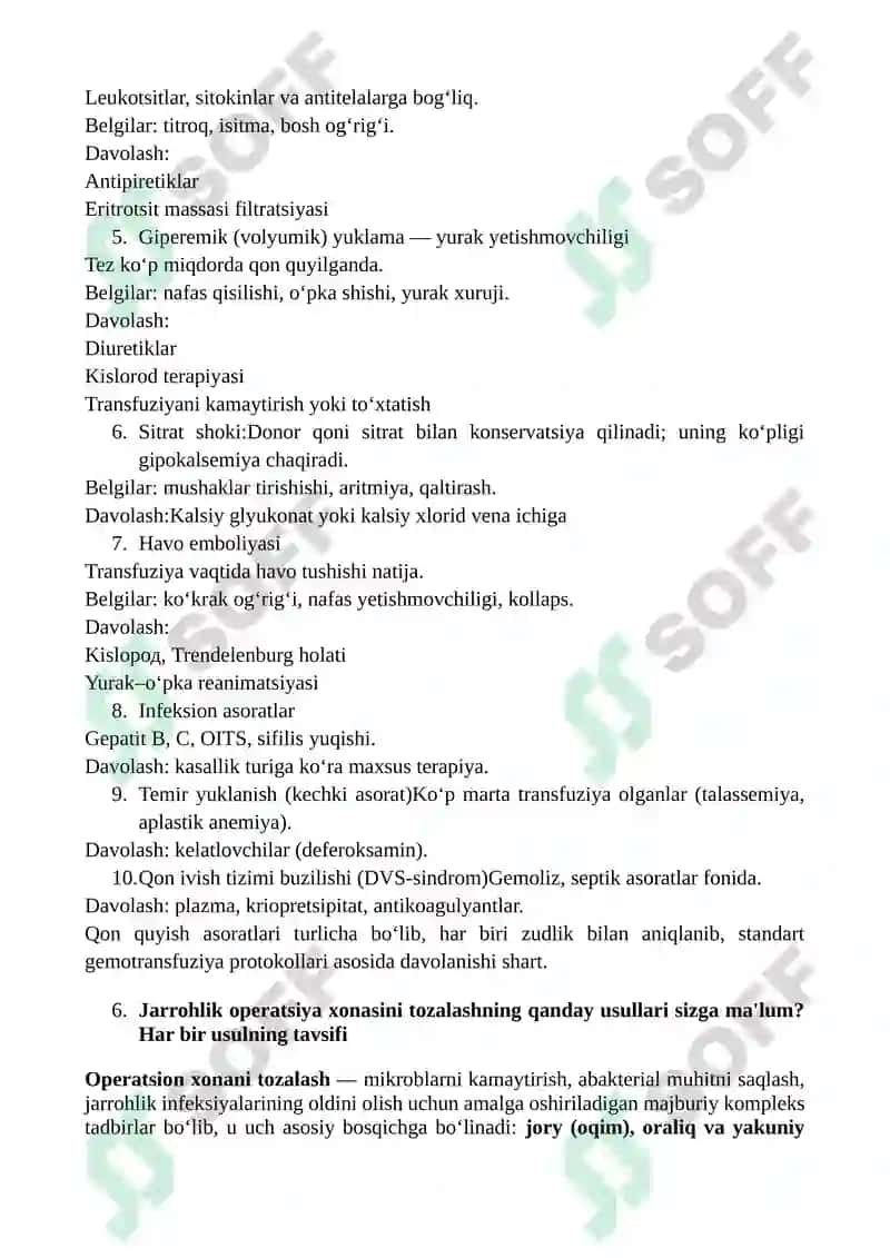 Umumiy Xirurgiya V 3 kurs V smest oraliq savollarga tòlliq javoblar 5