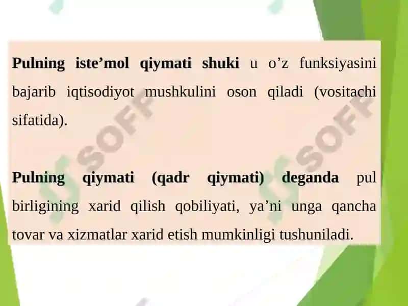 PUL VA MOLIYAVIY XATTI-HARAKATLAR SOTSIOLOGIYASI 5
