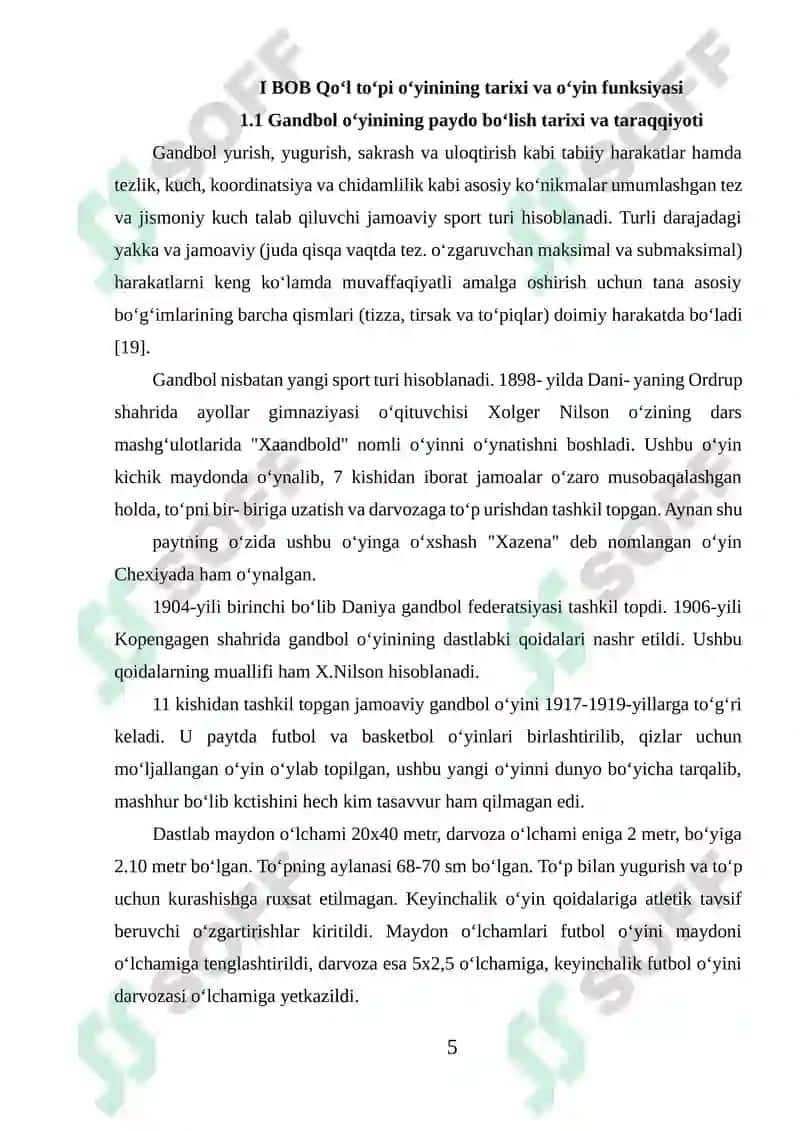 Qo‘l to‘pi o‘yinining tarixi, qoidalari, texnikasi va taktikasining tasnifi 5