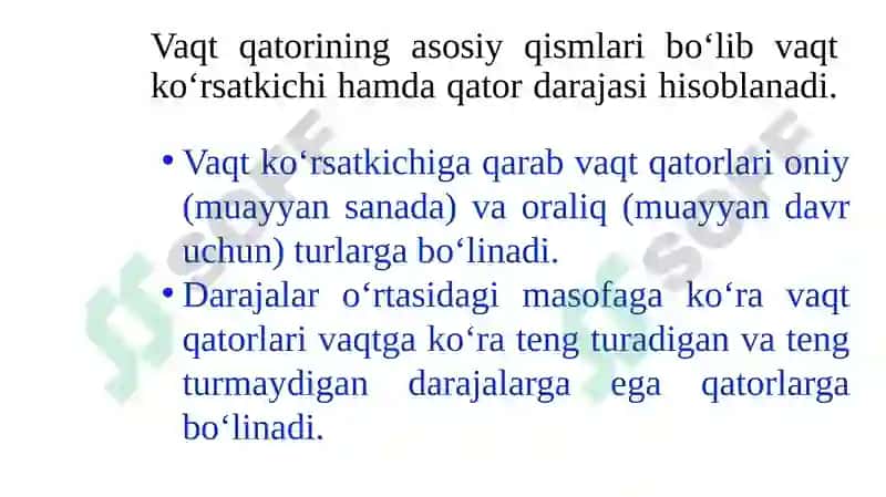 Vaqtli qatorlar 5