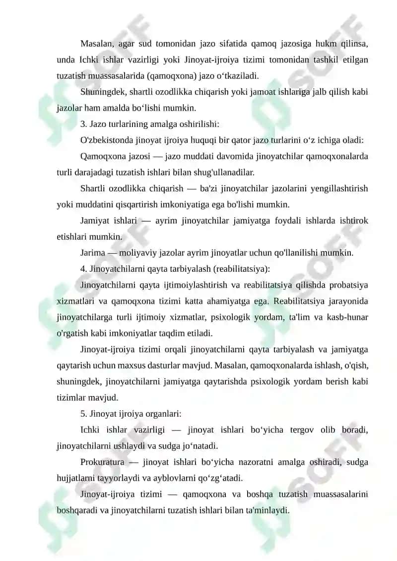Jinoyat ijroiya qonunchiligi 5