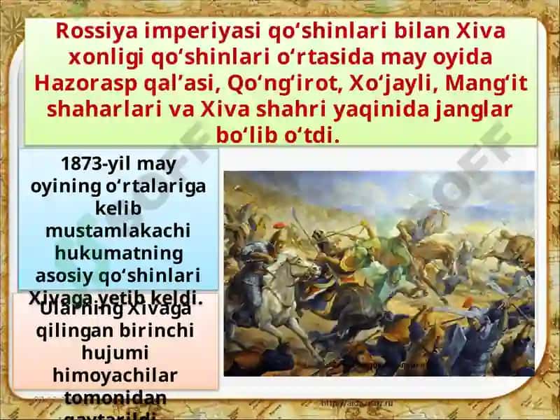 Xiva xonligi ustidan Rossiya imperiyasi protektoratining o‘rnatilishi 5