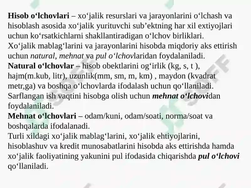 Buхgalteriya hisobining mazmuni va mohiyati 5