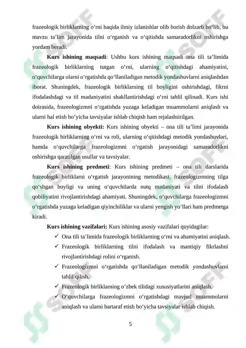 Ona tili va oʻqish savodxonligi va uni oʻqitish metodikasi 5