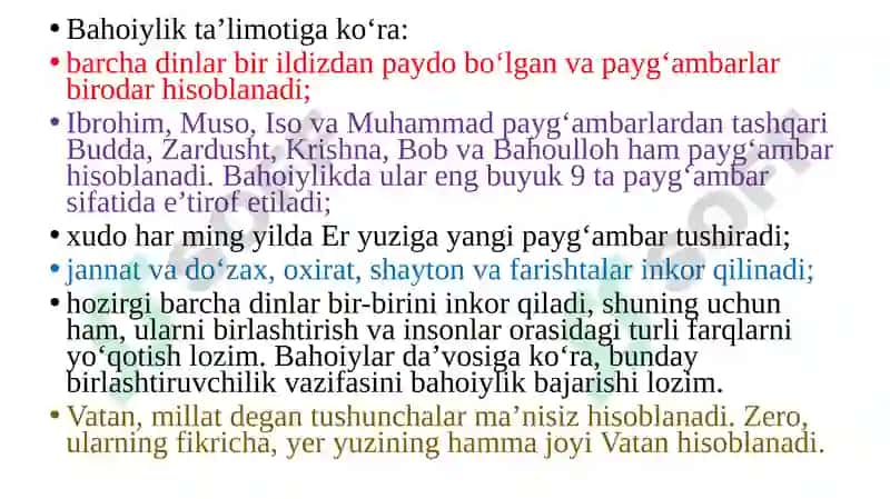 ZAMONAVIY DINIY HARAKATLAR VA SEKTALAR 5