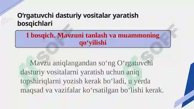 Mualliflik dasturlari yordamida o‘rgatuvchi dasturiy vositalar yaratish 5