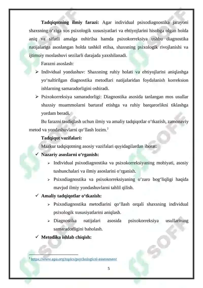 Induvidal pisixadiagnostika pisxakarekksiyaning axamiyati 5