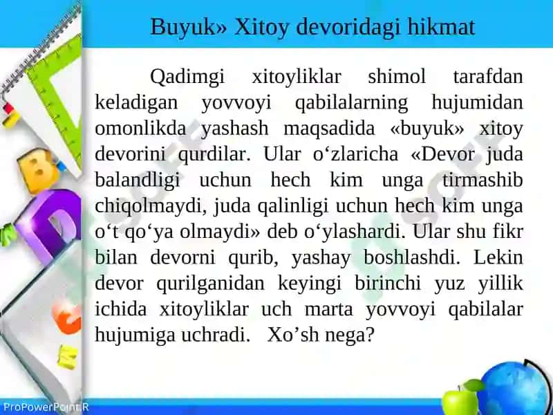 Bolalarni maktab ta`limiga tayyorlashning asosiy yo‘nalishlari 5