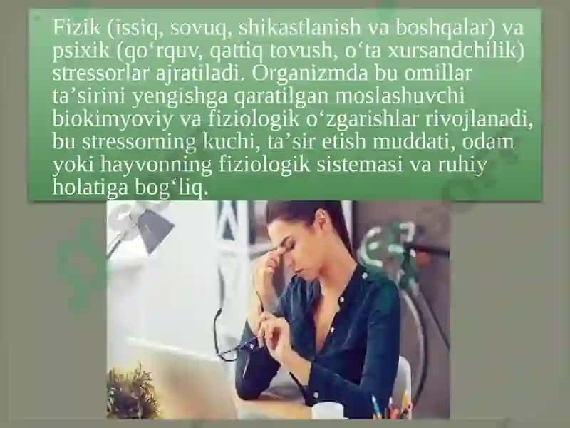Stress tushunchasi va psixik stressning tavsifi 5