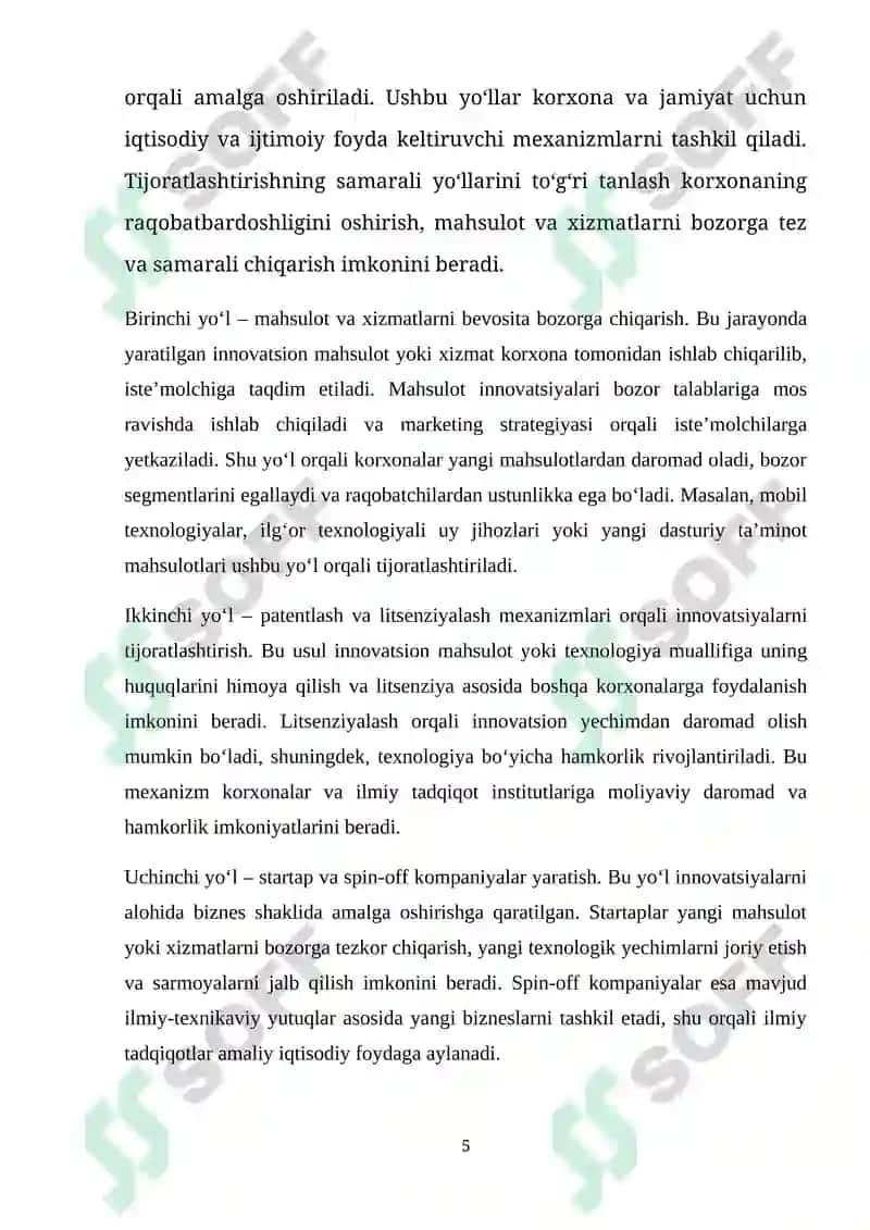INNOVATSIYALARNING TIJORATLASHTIRISH MEXANIZMLARI 5