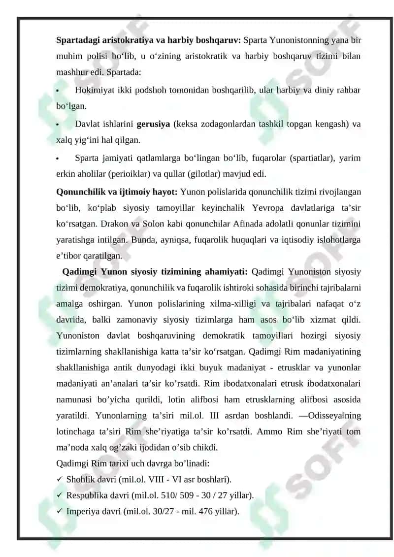 Referat on Qadimgi Yunon va Rim siyosiy tuzumining shakllanishi 5
