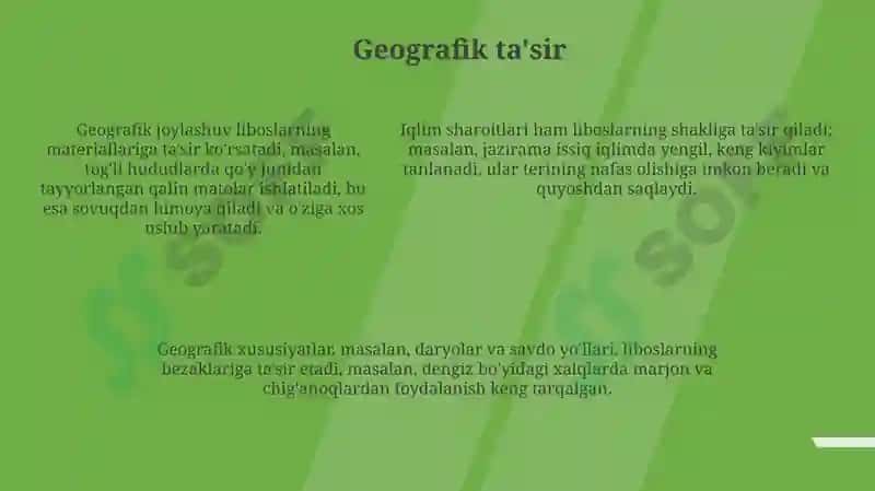 Milliy liboslar va ularning tarixiy rivojlanish bosqichi 5