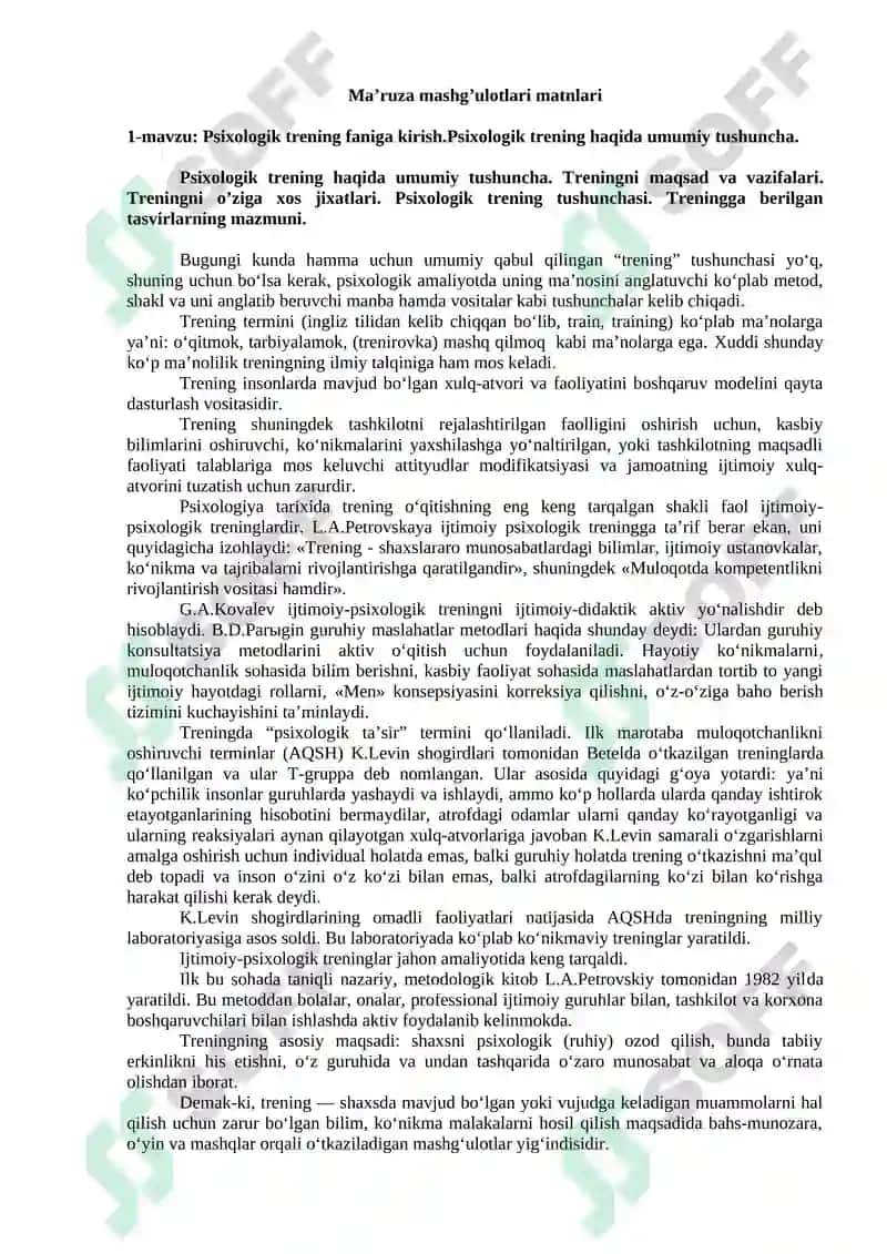 PSIXOLOGIK TRENING ASOSLARI 5