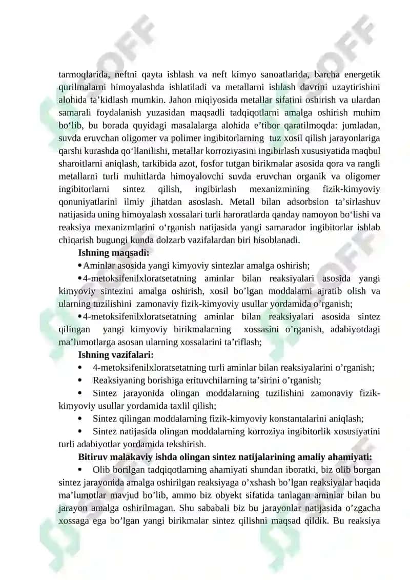 Ikkilamchi, uchlamchi va to’rtlamchi aminlar asosida sintez reaksiyalarini o’rganish 5