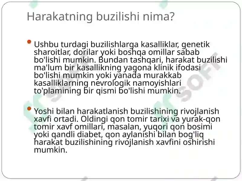 Faoliyat va ixtiyoriy harakatlarining buzilishi. Apraksiya muammosi 5