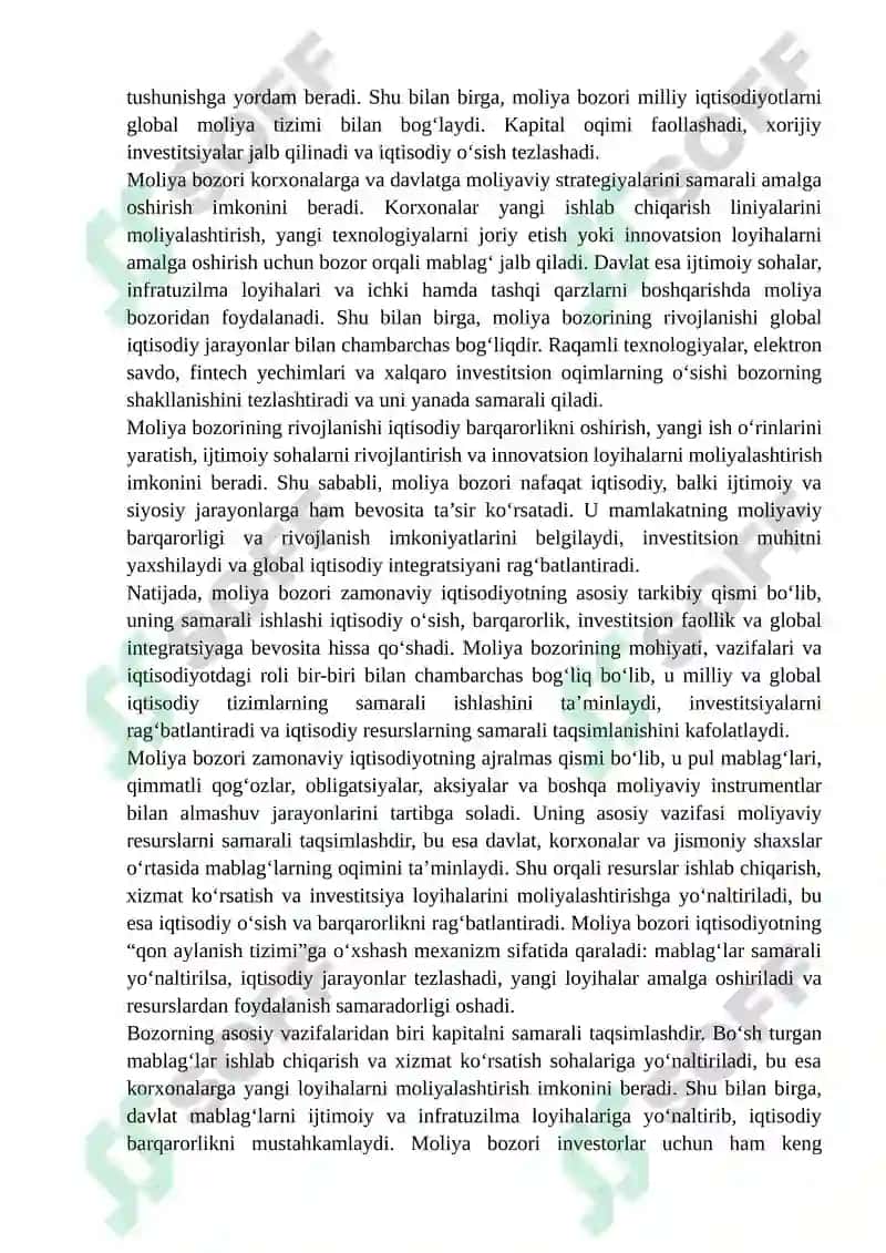 Moliya Bozorlari Rivojlanishning Tendensiyalari 5
