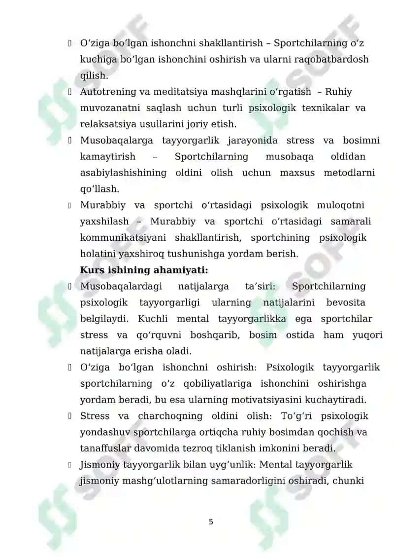 Sport mashgʻulotlarida psixologik tayyorgarlik 5