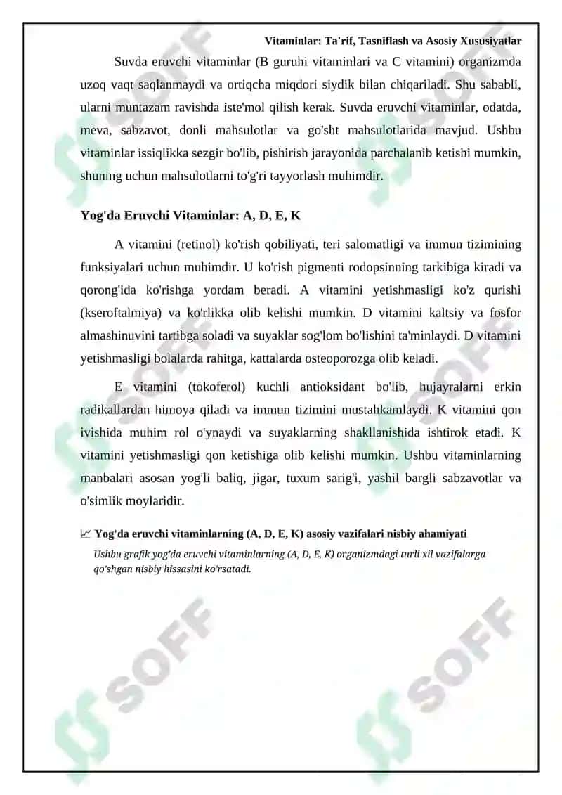 Vitaminlar. Kichik bioboshqaruvchilar haqida umumiy tushunchalar 5