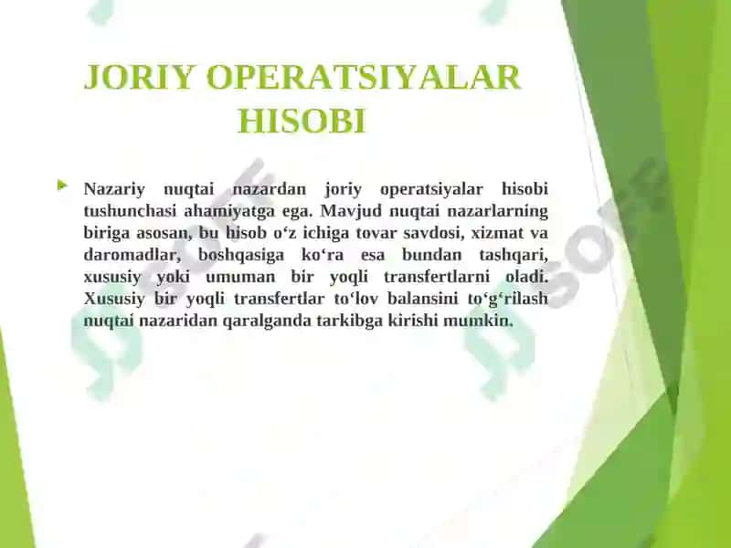 TO‘LOV BALANSINING IQTISODIY TAHLILI 5