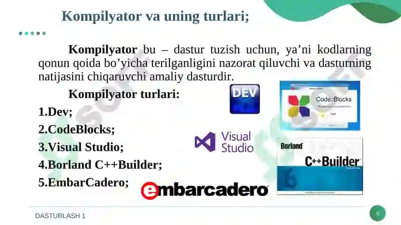 Algoritm va Dasturlashning Asosiy Tushunchalari 5