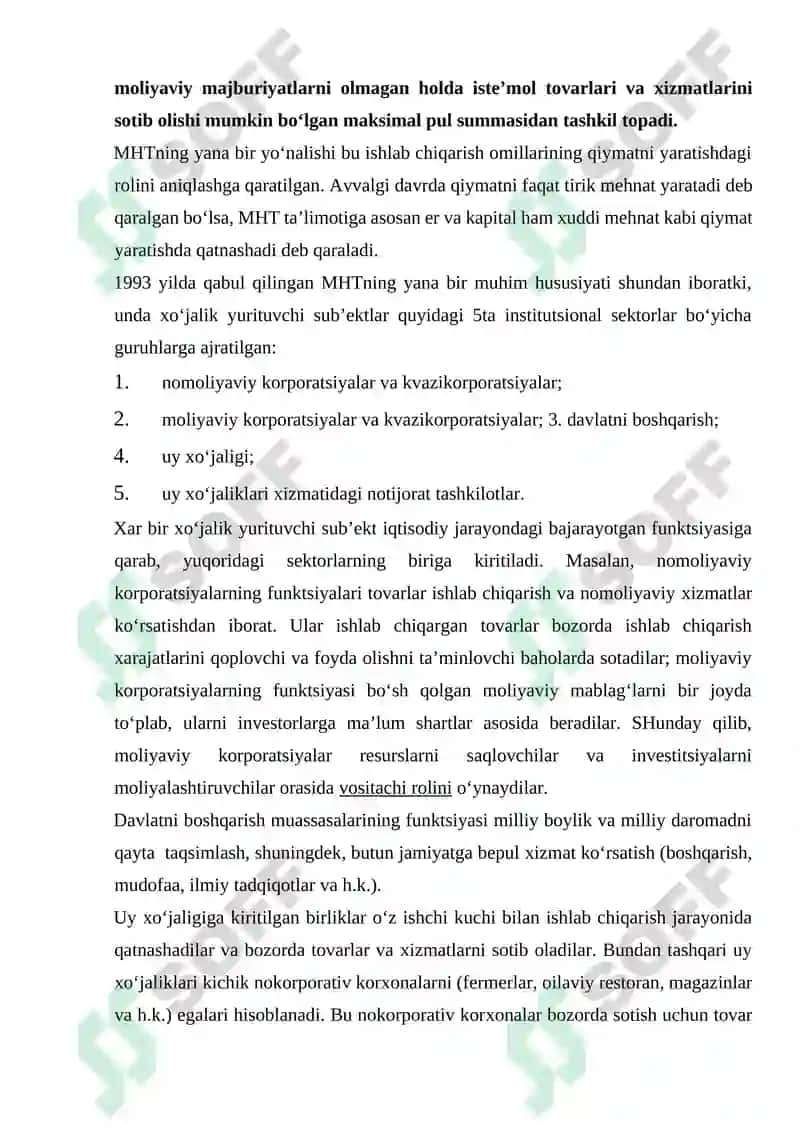 Milliy hisoblar tizimi: holati va istiqbollari 5