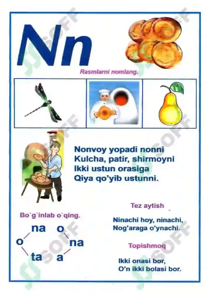 Саводга ўргатиш машғулотида фойдаланиш учун алифбо. 5