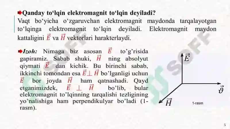 Maksvellning Elektromagnitmaydoni 5