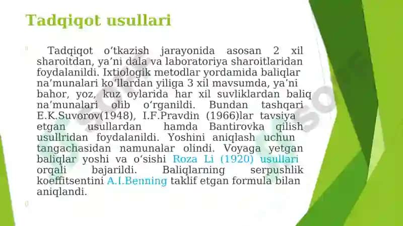 KATTAQO‘RG‘ON SUV OMBORIDA YETISHTIRILADIGAN PELAGOFIL BALIQLARNING BIOEKOLOGIYASI 5