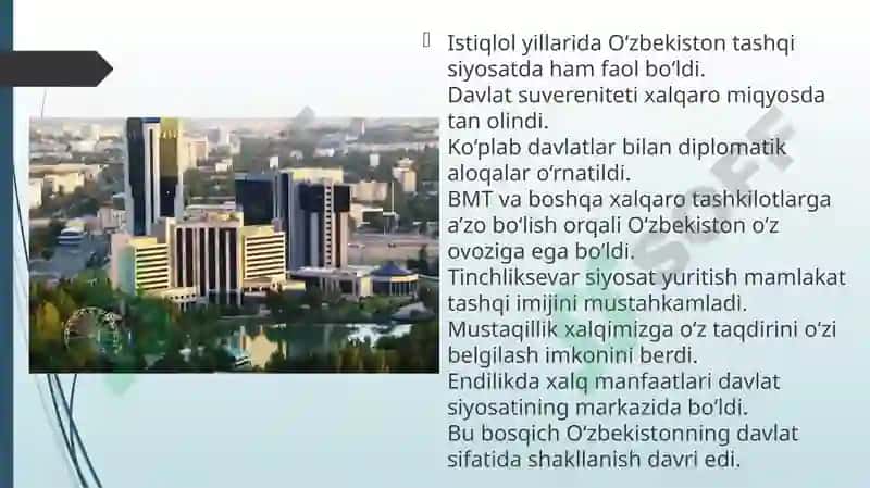 O‘zbekistonning o‘zistiqlol va taraqqiyot yo‘li 5