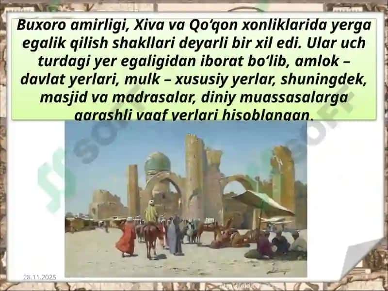 Turk Xoqonligi davrida madaniy hayot hunarmandchilik va savdo sotiq 5