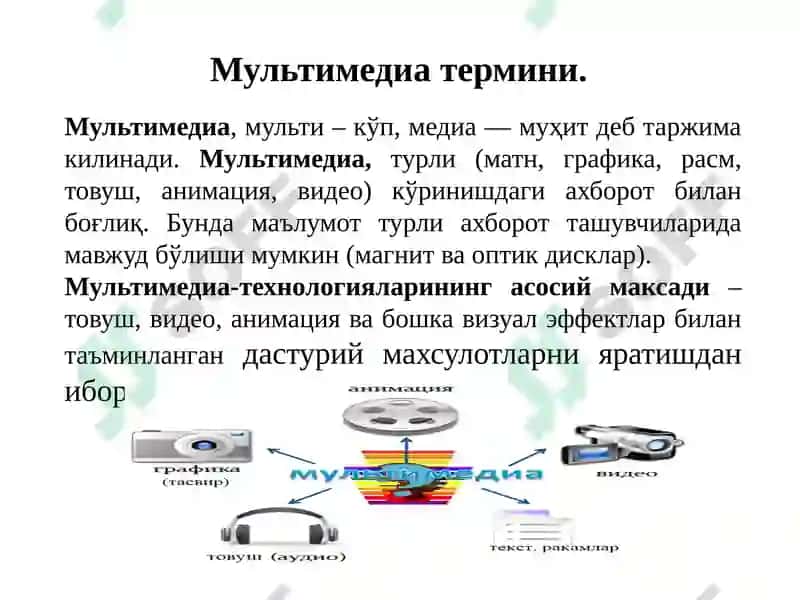 Мультимедиа алоқа тармоқлари тушунчаси 5