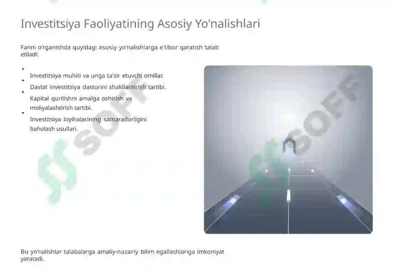 Investitsiyalar va Innovatsiyalar Faniga Kirish 5