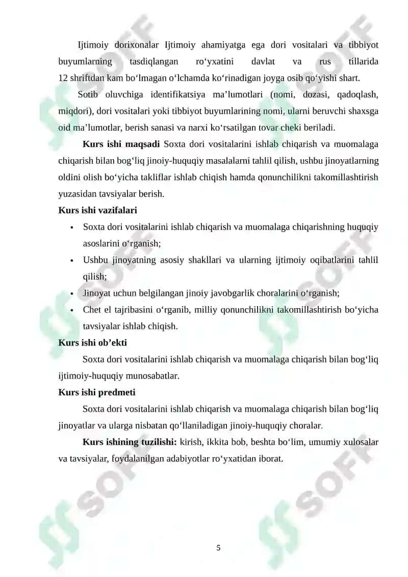 SOXTA DORI VOSITALARINI ISHLAB CHIQARISH VA MUOMALAGA CHIQARISH UCHUN JAVOBGARLIK 5