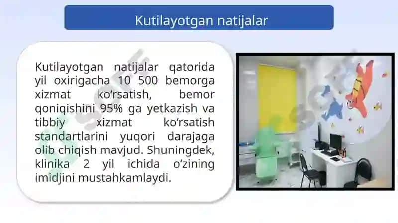 Bolalar klinikasi loyihasi marketing loyihasi 5
