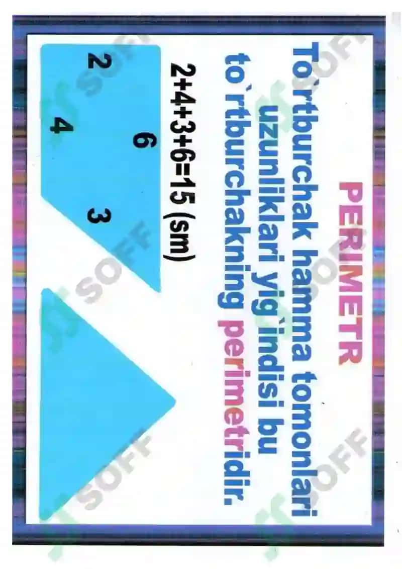 2-sinflar uchun matematika fanidan ko'rgazmalar to'plami 5