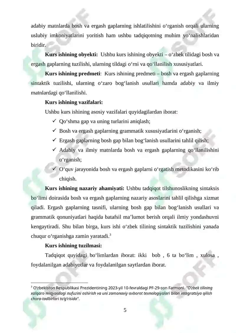 BOSH VA ERGASH GAP 5