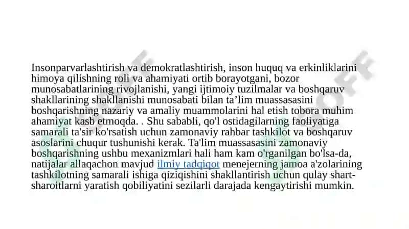 TA’LIM MUASSASASI VA TA’LIM SIFATINI BOSHQARISH JARAYONLARINI TIZIMLI REJALASHTIRISH 5