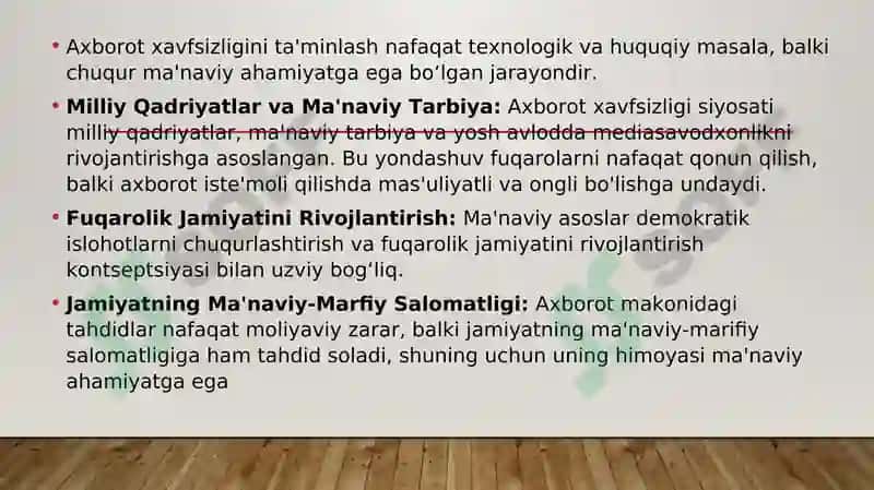 Media va axborot madaniyatining huquqiy asoslari 5