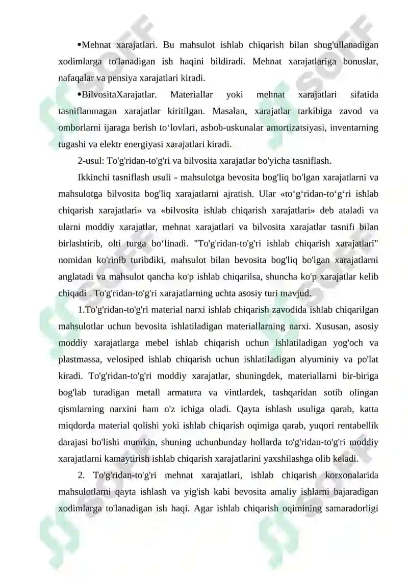 Mahsulot ishlab chiqarish xajmi taxlili va uning takomillashtirish 5