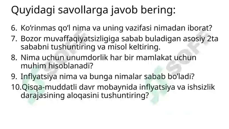 Iqtisodiyotning 10 tamoyili va Talab va taklif 5