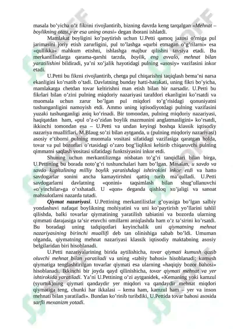 Klassik iqtisodiy maktabning iqtisodiy ta’limotlari 5