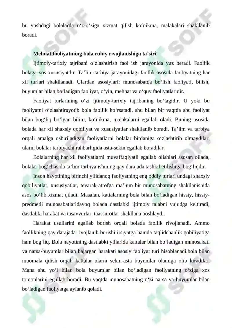 MAXSUS DMTTLARDA MEHNAT MASHG'ULOTINI KUZATISH VA TAHLIL QILISH 5