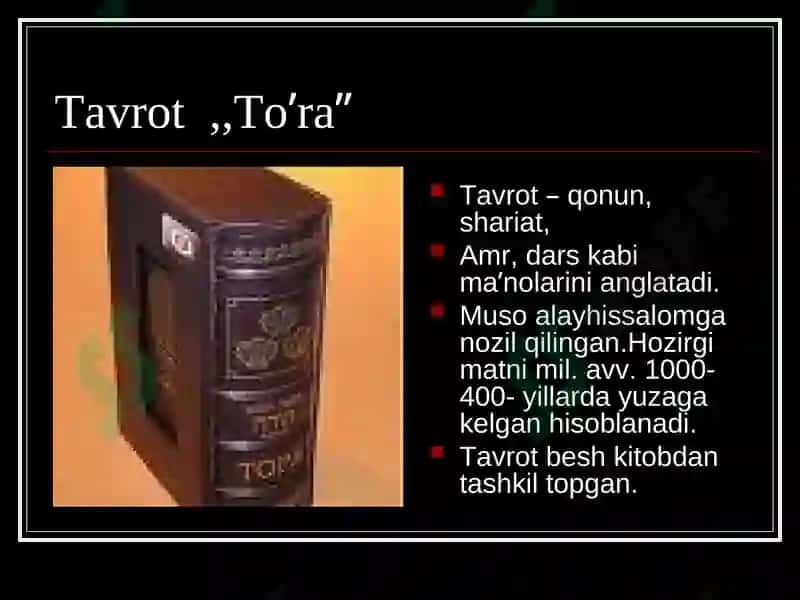 Yahudiylik dinini paydo bulishi 5