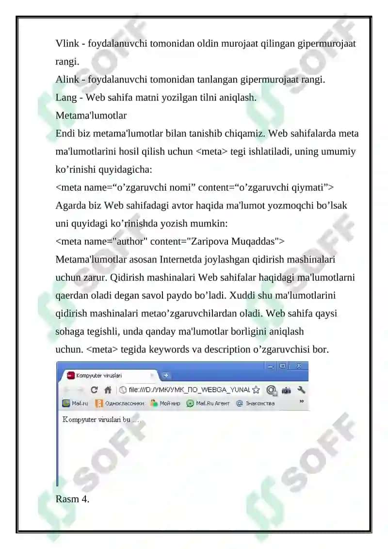 HTML DASTIRIDA “MEN SHIFOKORMAN” PORTFOLIOSINI YARATISH 5