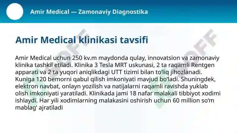 zamonaviy diagnostika klinikasi uchun marketing loyihasi 5