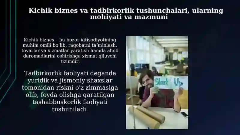 KBXT (kichik biznes va xususiy tadbirkorlik) 5