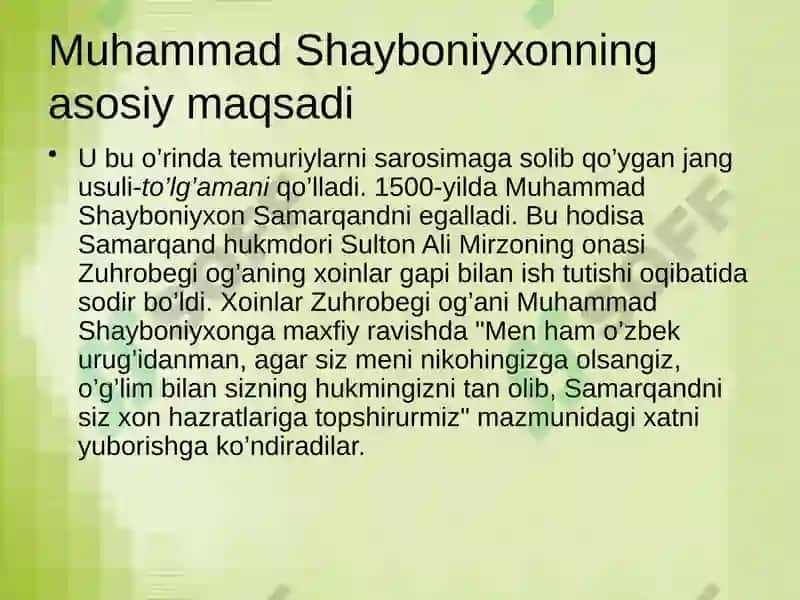 Muhammad Shayboniyxon 5