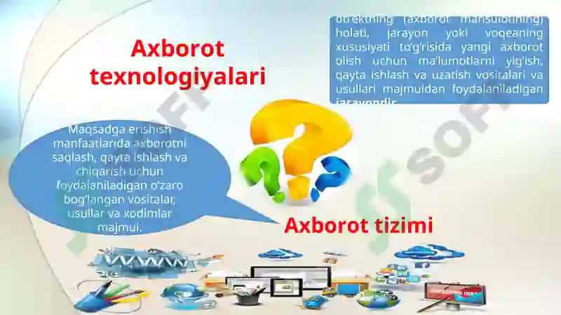 AXBOROT-KOMMUNIKATSIYAT ЕXNOLOGIYALARI NING IQTISODIYOTDAGI O‘RNIVAVAZIFALARI. DASTURIY TA’MINOT VA UNING RIVOJLANISH TENDENSIYALARI 5